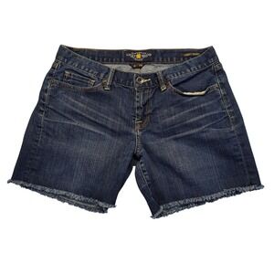 Lucky Brand Abbey Short Women 6/28 Blue Excellent Denim Frayed Hem 7W11350